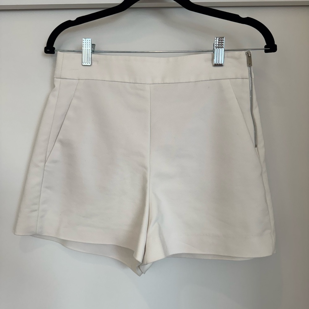 Zara Cream High Waist Women's Shorts